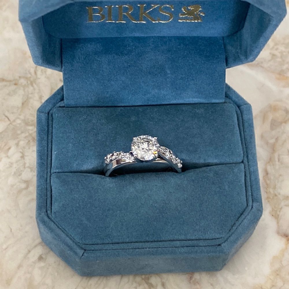 1.50 Carat Natural Diamond 14K White Gold Engagement Ring+Matching Band $14,235